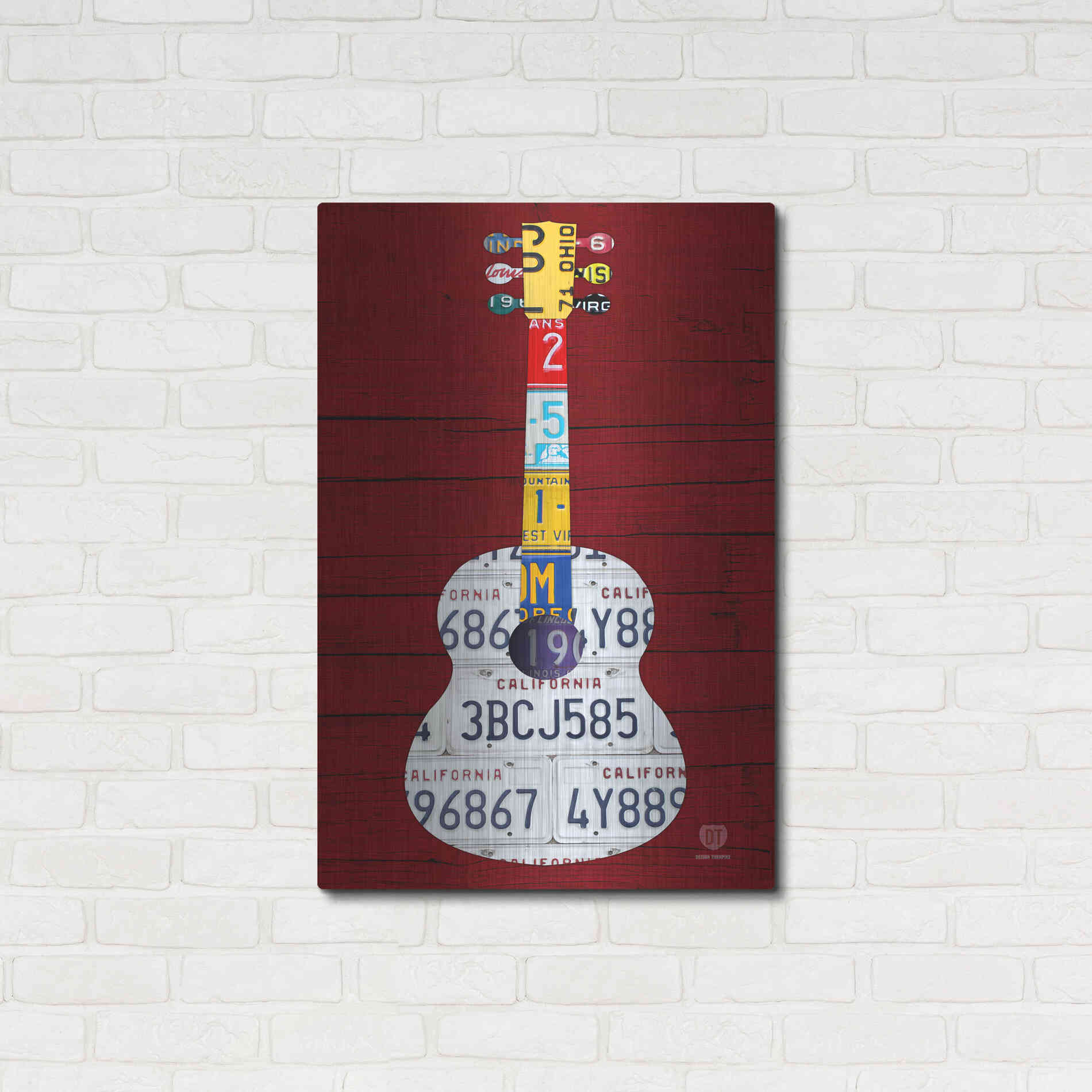 Luxe Metal Art 'Guitar 1' by Design Turnpike, Metal Wall Art,24x36