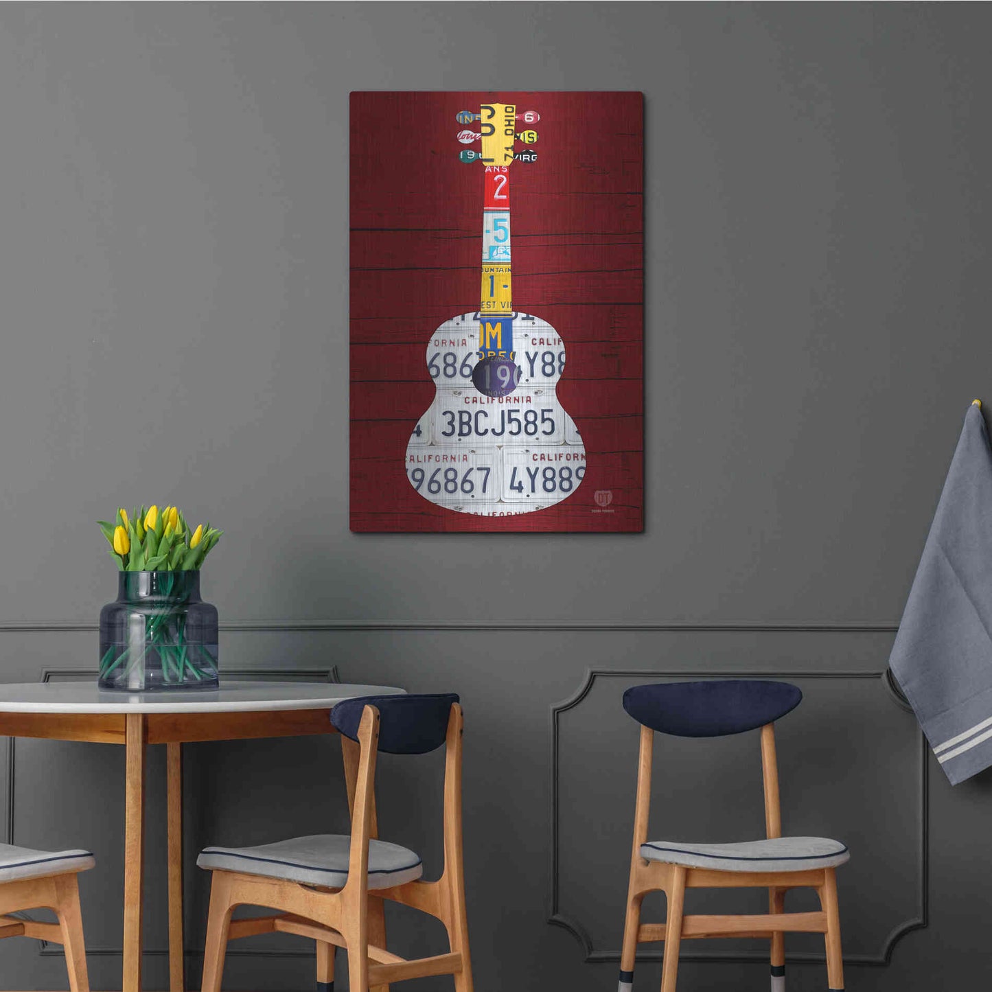 Luxe Metal Art 'Guitar 1' by Design Turnpike, Metal Wall Art,24x36