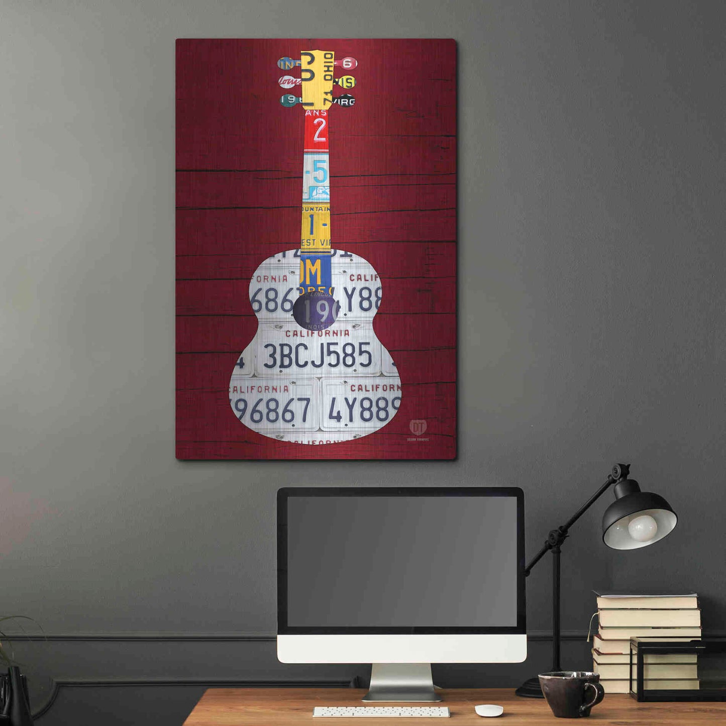 Luxe Metal Art 'Guitar 1' by Design Turnpike, Metal Wall Art,24x36