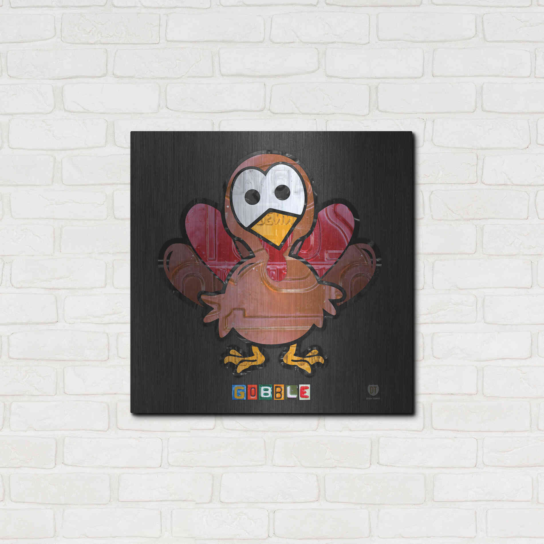 Luxe Metal Art 'Gobble' by Design Turnpike, Metal Wall Art,24x24