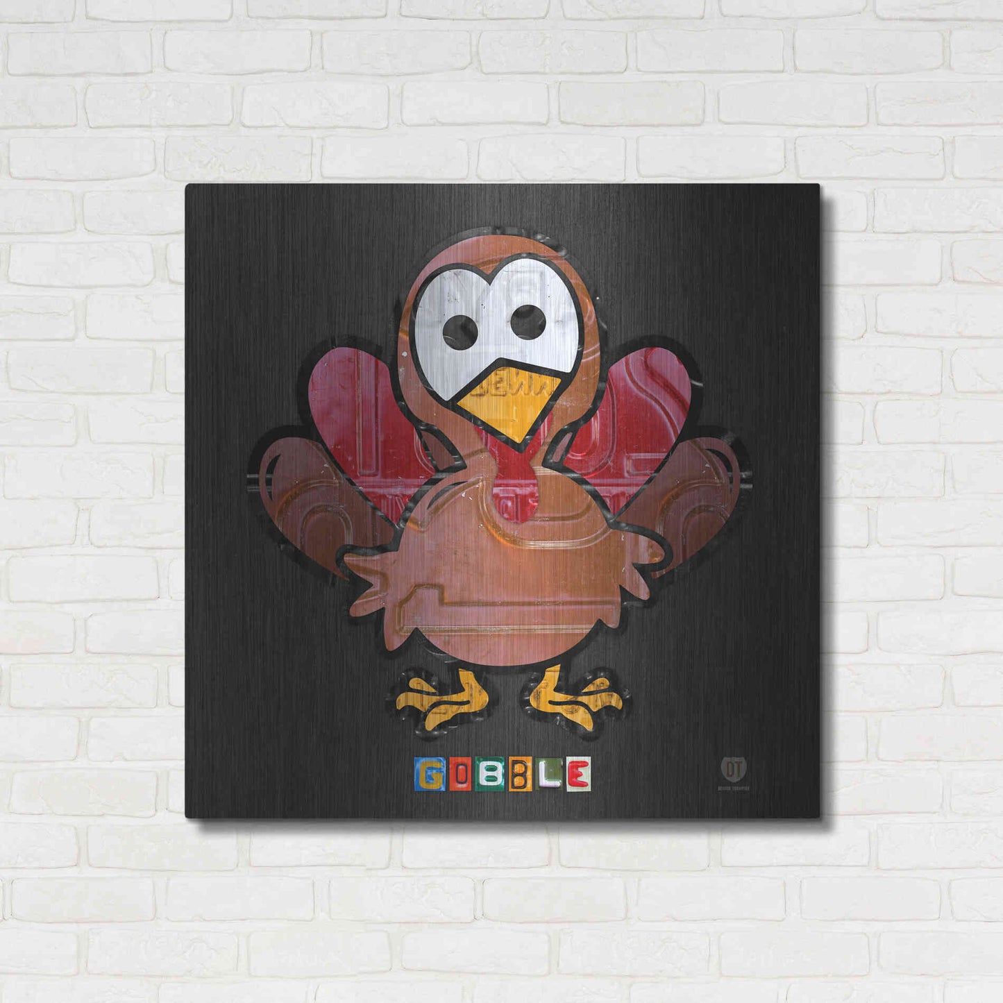 Luxe Metal Art 'Gobble' by Design Turnpike, Metal Wall Art,36x36