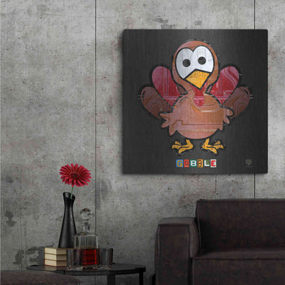 Luxe Metal Art 'Gobble' by Design Turnpike, Metal Wall Art,36x36