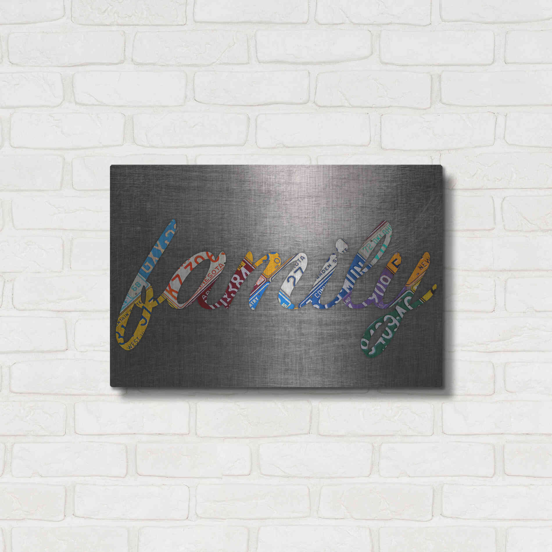 Luxe Metal Art 'Family Sign Metal' by Design Turnpike, Metal Wall Art,24x16