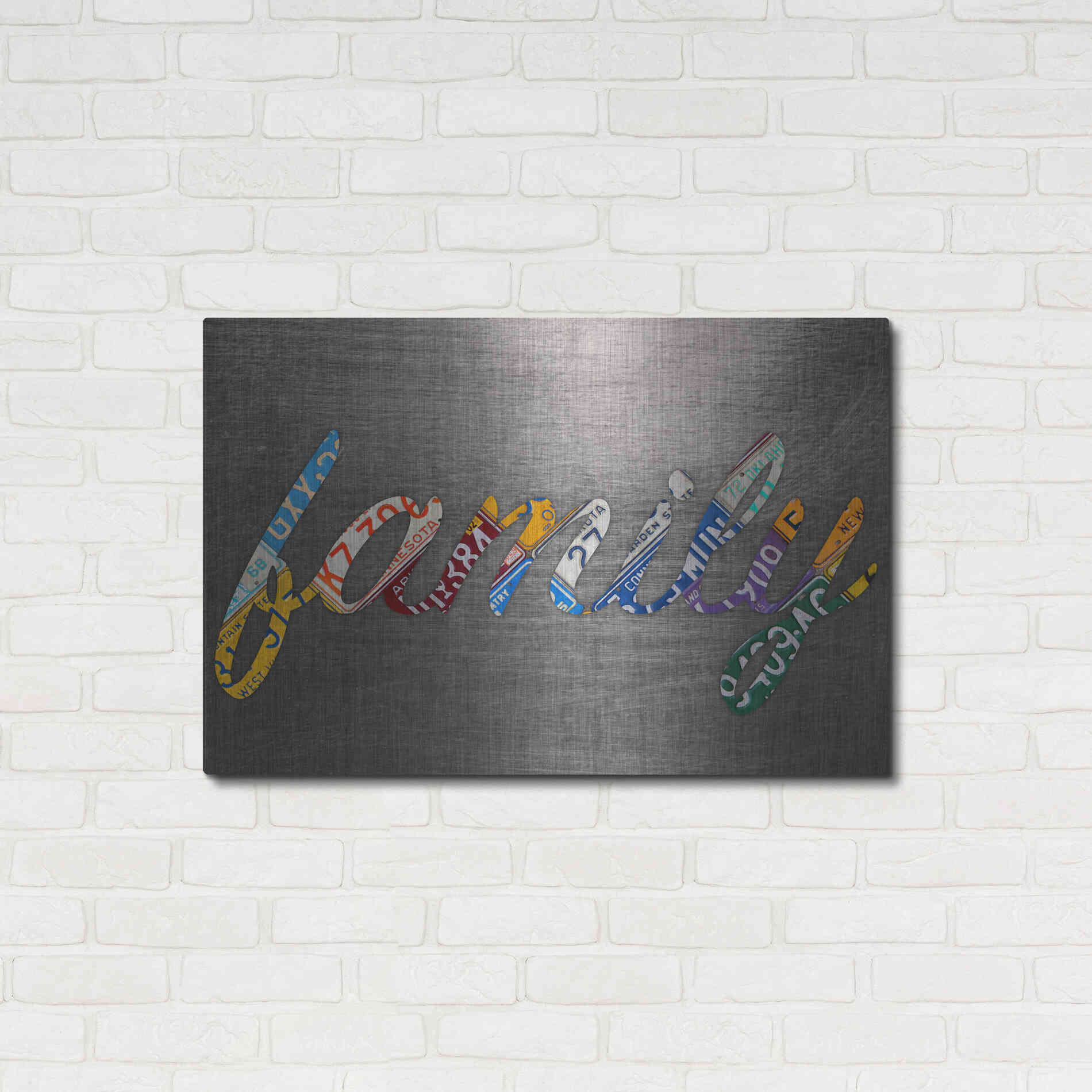 Luxe Metal Art 'Family Sign Metal' by Design Turnpike, Metal Wall Art,36x24