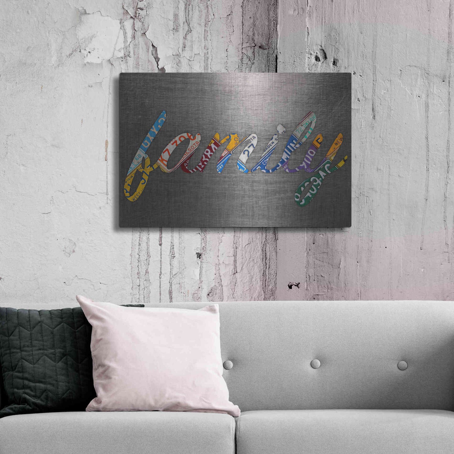 Luxe Metal Art 'Family Sign Metal' by Design Turnpike, Metal Wall Art,36x24