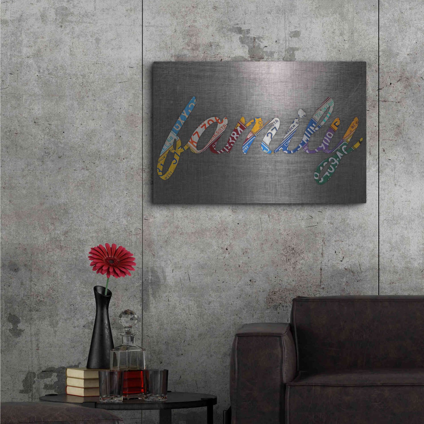 Luxe Metal Art 'Family Sign Metal' by Design Turnpike, Metal Wall Art,36x24