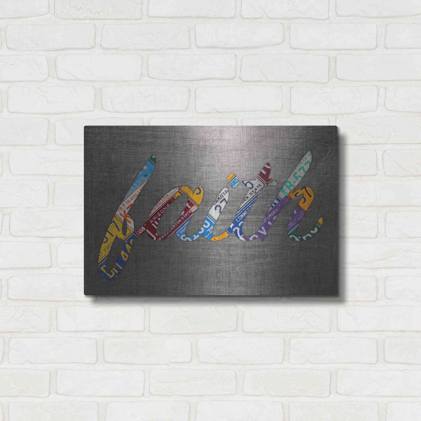 Luxe Metal Art 'Faith Sign Metal' by Design Turnpike, Metal Wall Art,24x16