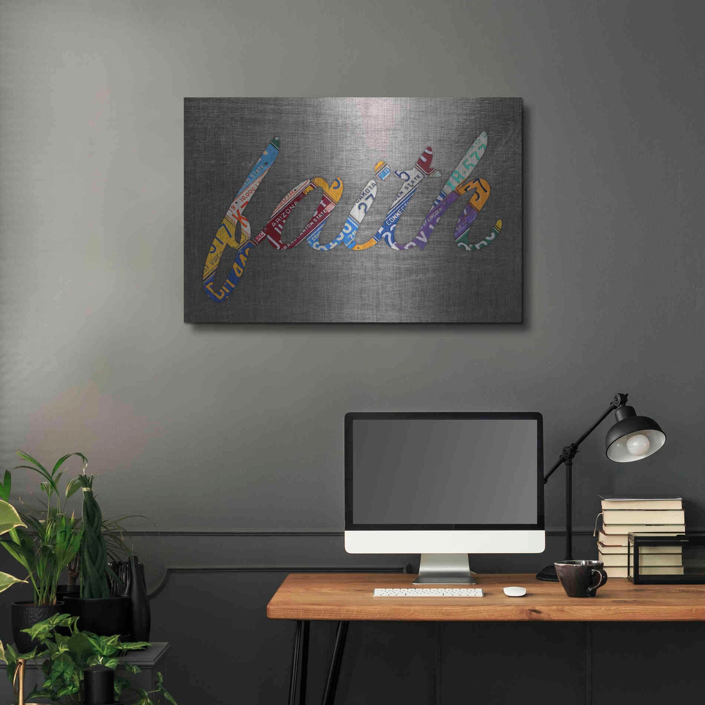 Luxe Metal Art 'Faith Sign Metal' by Design Turnpike, Metal Wall Art,36x24