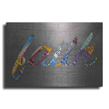 Luxe Metal Art 'Faith Sign Metal' by Design Turnpike, Metal Wall Art
