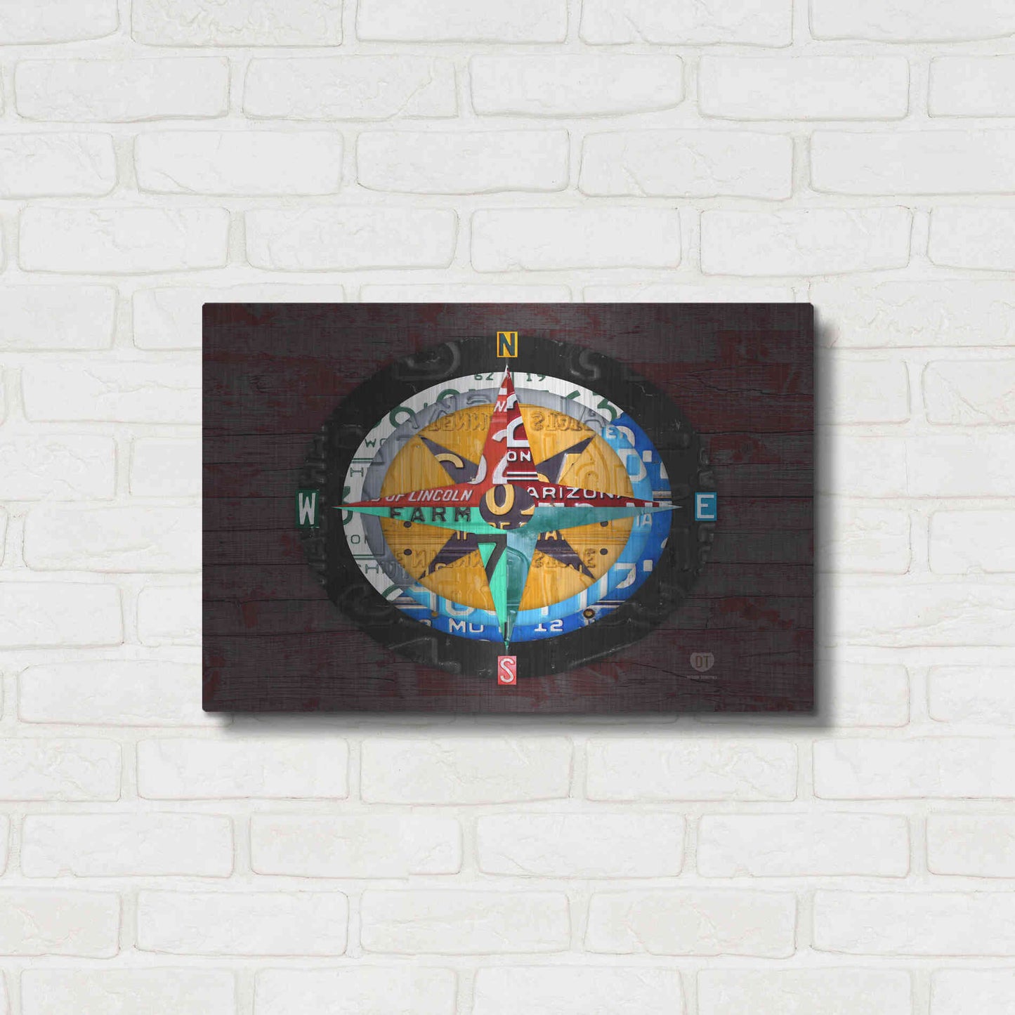 Luxe Metal Art 'Compass' by Design Turnpike, Metal Wall Art,24x16