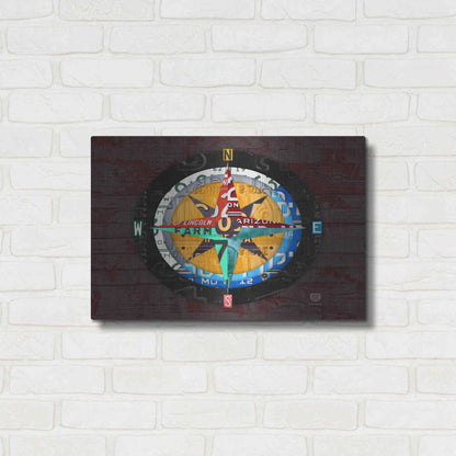 Luxe Metal Art 'Compass' by Design Turnpike, Metal Wall Art,24x16