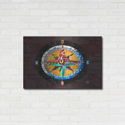 Luxe Metal Art 'Compass' by Design Turnpike, Metal Wall Art,36x24