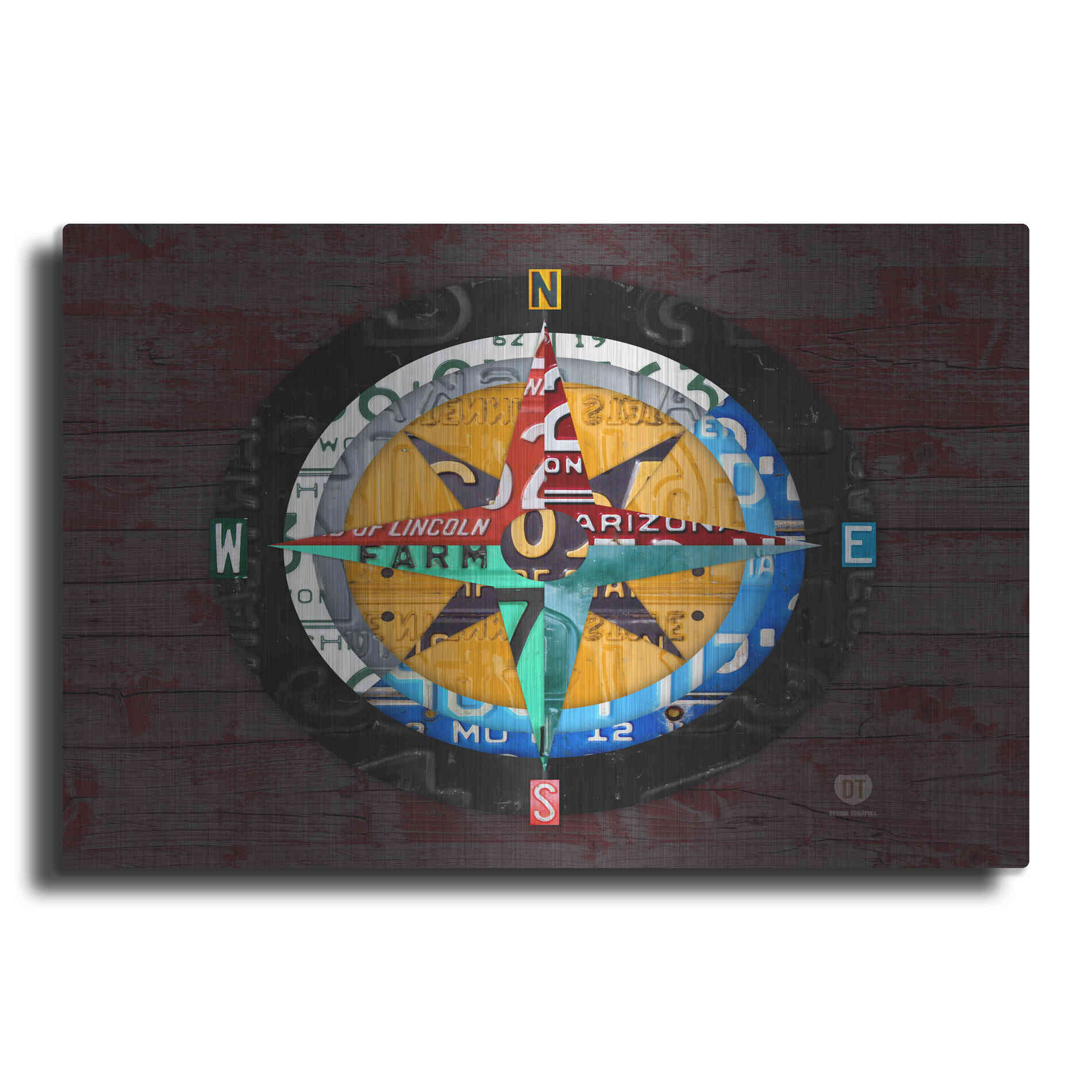 Luxe Metal Art 'Compass' by Design Turnpike, Metal Wall Art