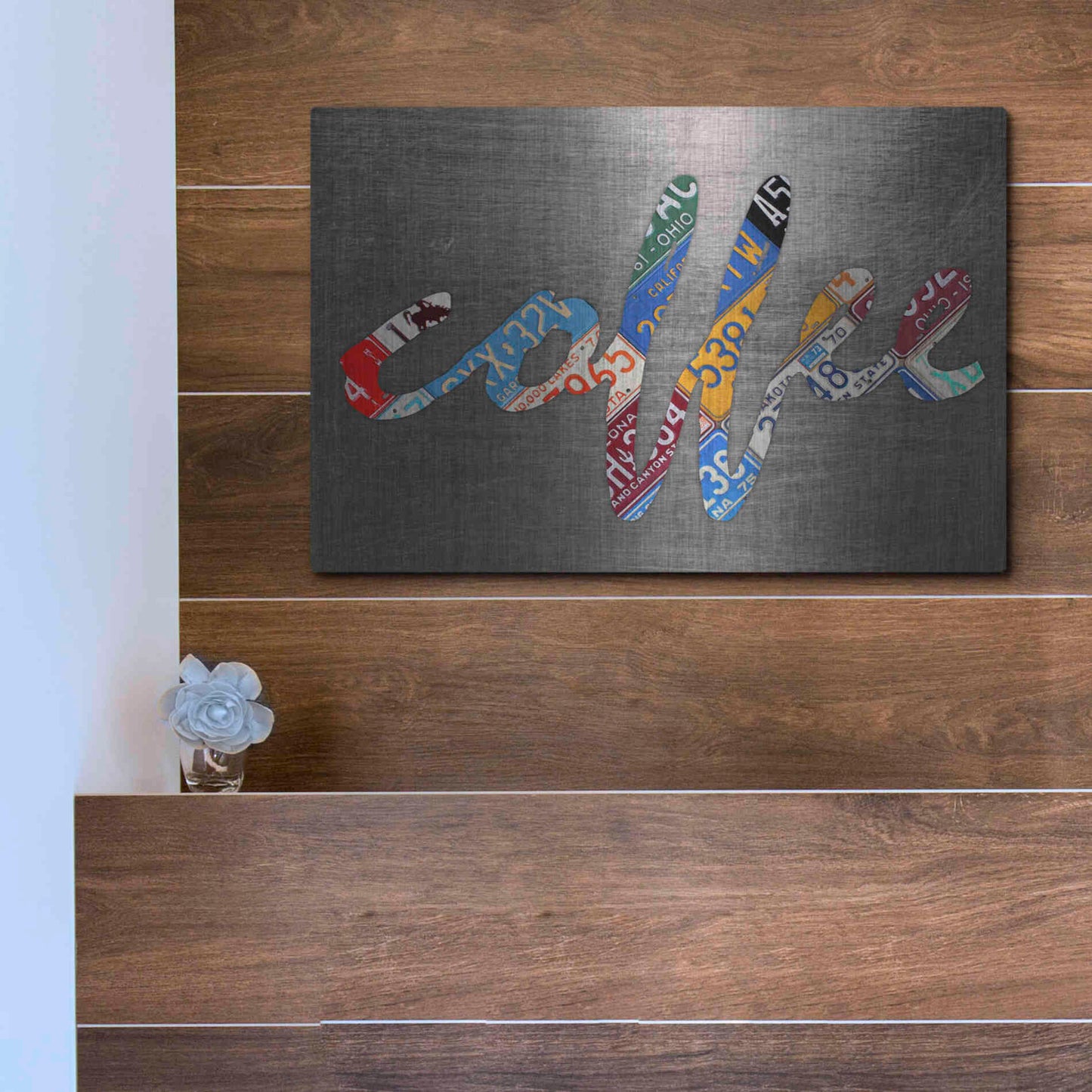 Luxe Metal Art 'Coffee Sign Metal' by Design Turnpike, Metal Wall Art,16x12