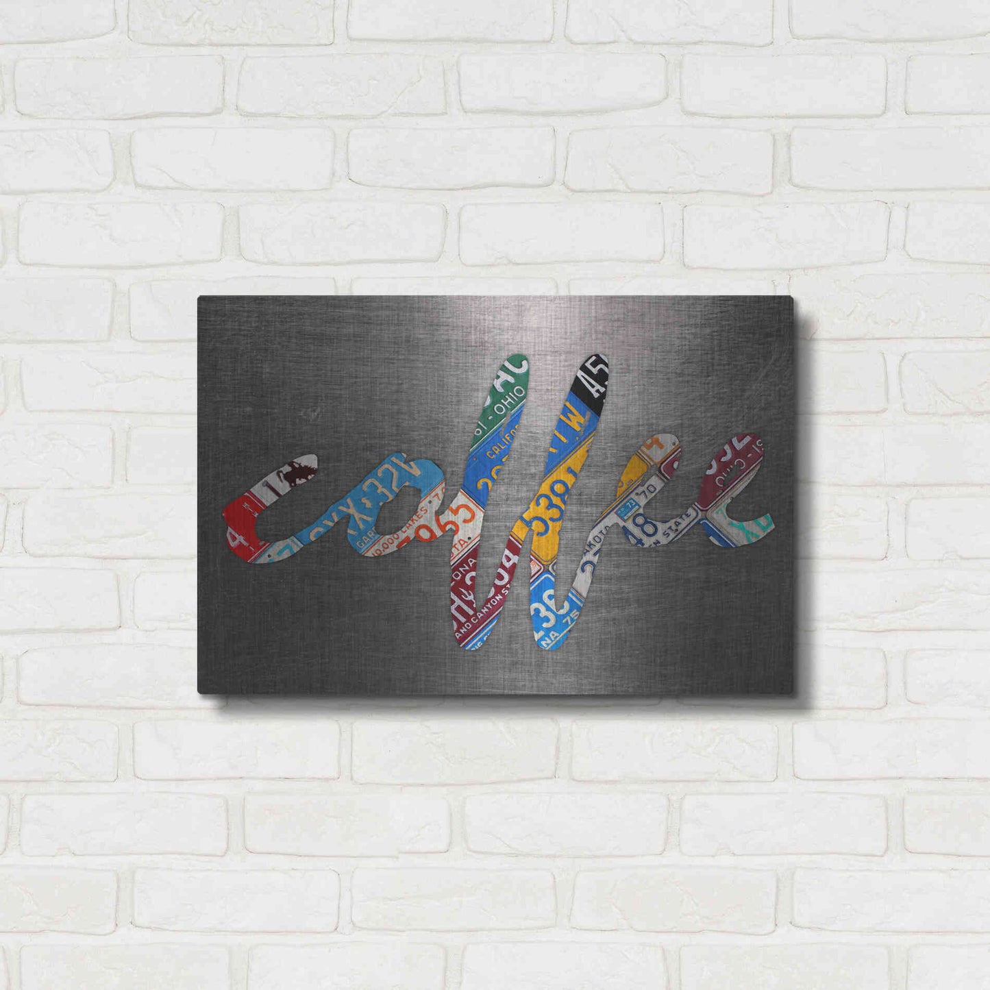 Luxe Metal Art 'Coffee Sign Metal' by Design Turnpike, Metal Wall Art,24x16