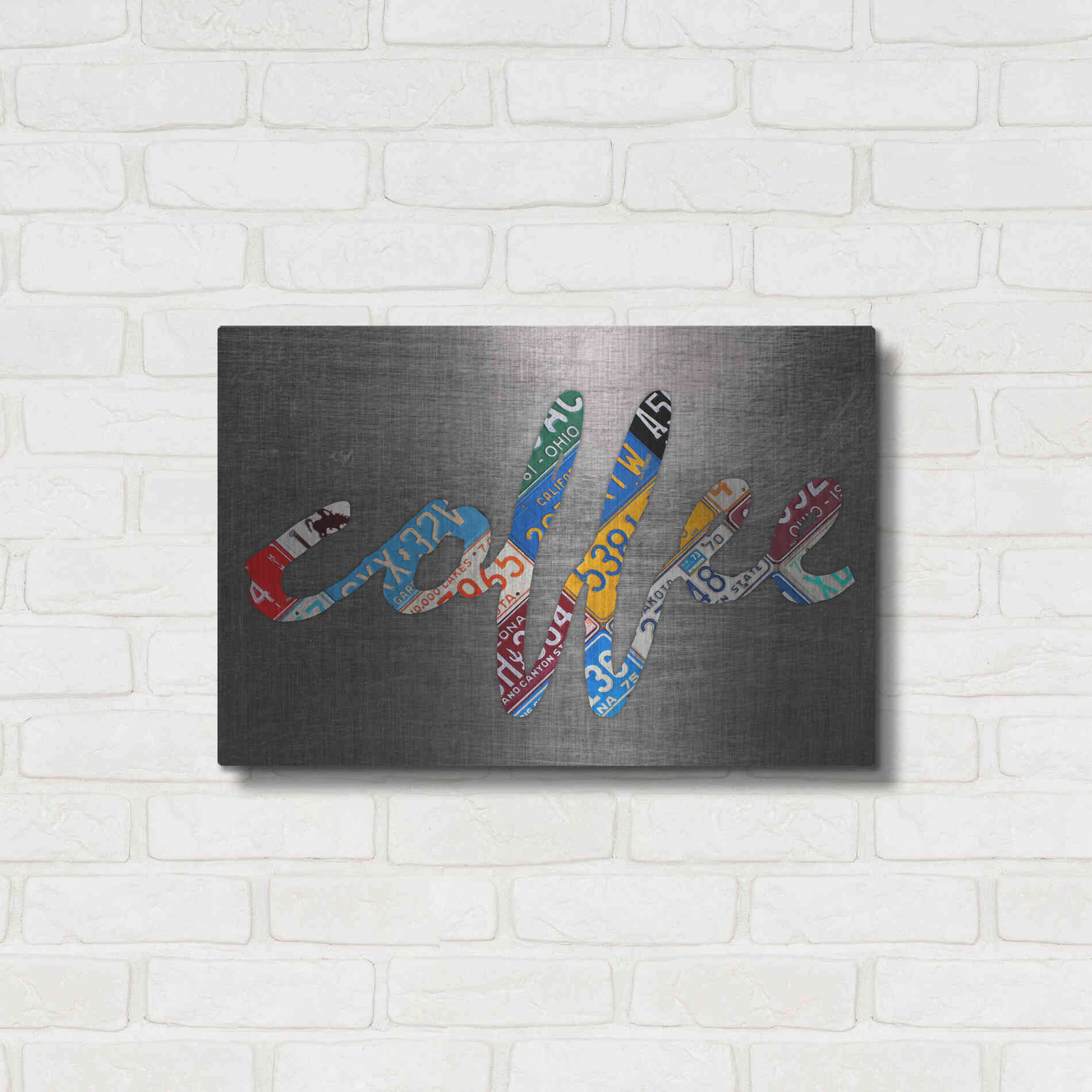 Luxe Metal Art 'Coffee Sign Metal' by Design Turnpike, Metal Wall Art,24x16