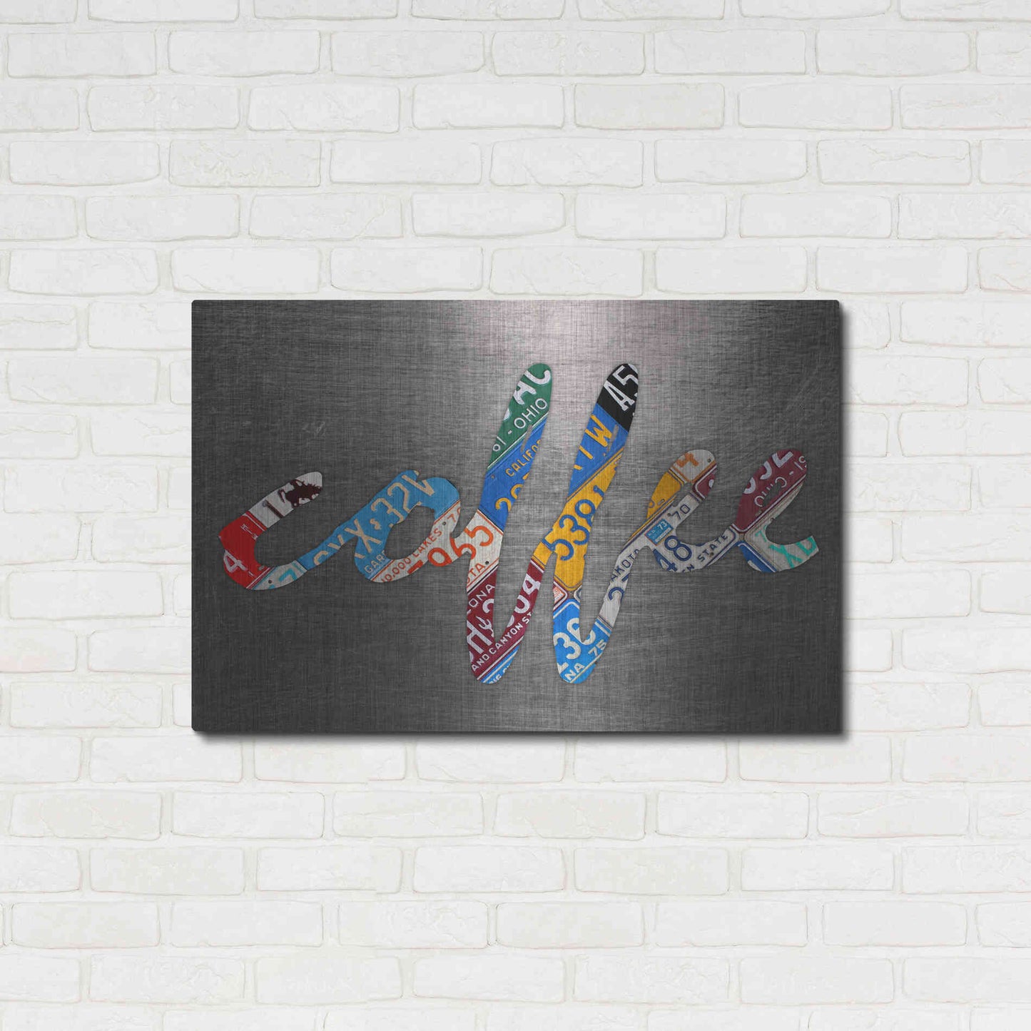 Luxe Metal Art 'Coffee Sign Metal' by Design Turnpike, Metal Wall Art,36x24