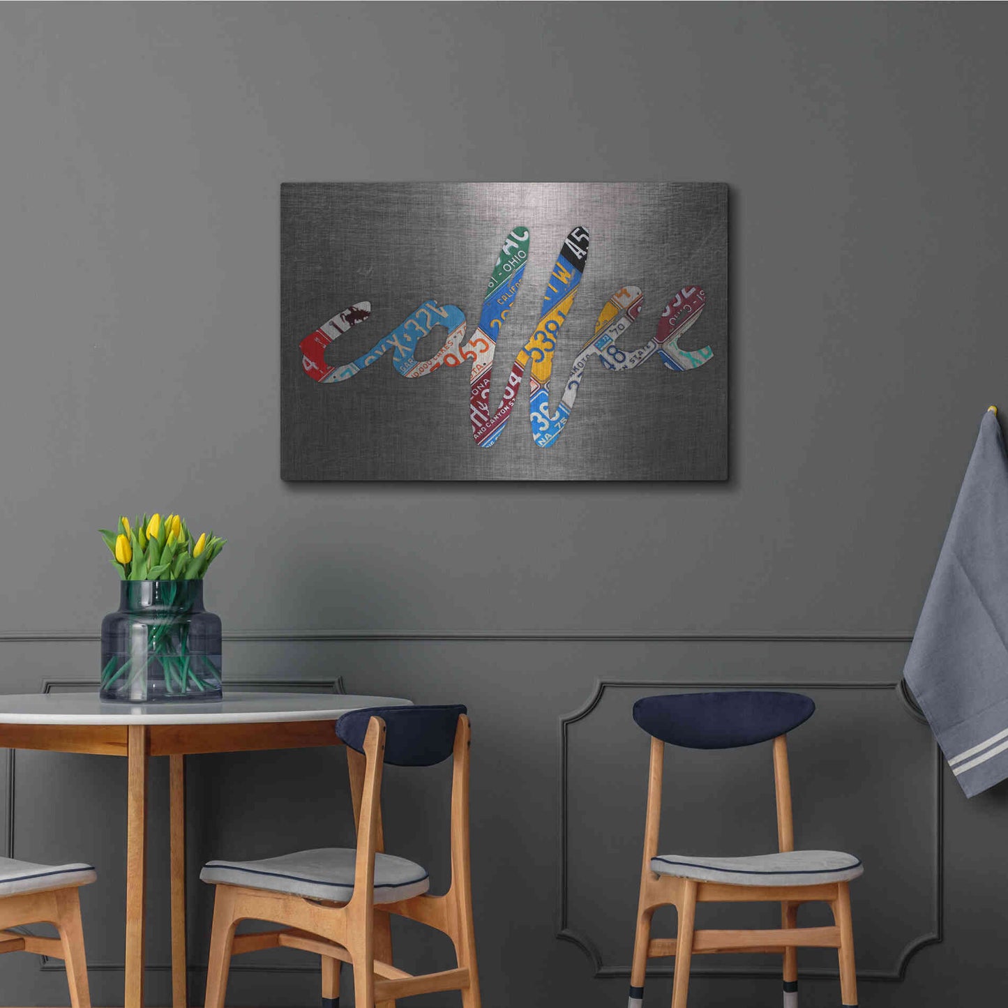 Luxe Metal Art 'Coffee Sign Metal' by Design Turnpike, Metal Wall Art,36x24