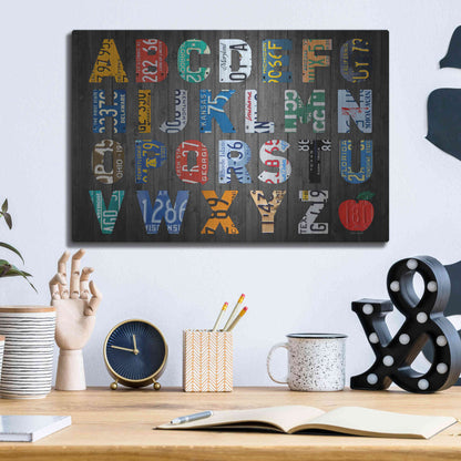 Luxe Metal Art 'Big Alphabet' by Design Turnpike, Metal Wall Art,16x12