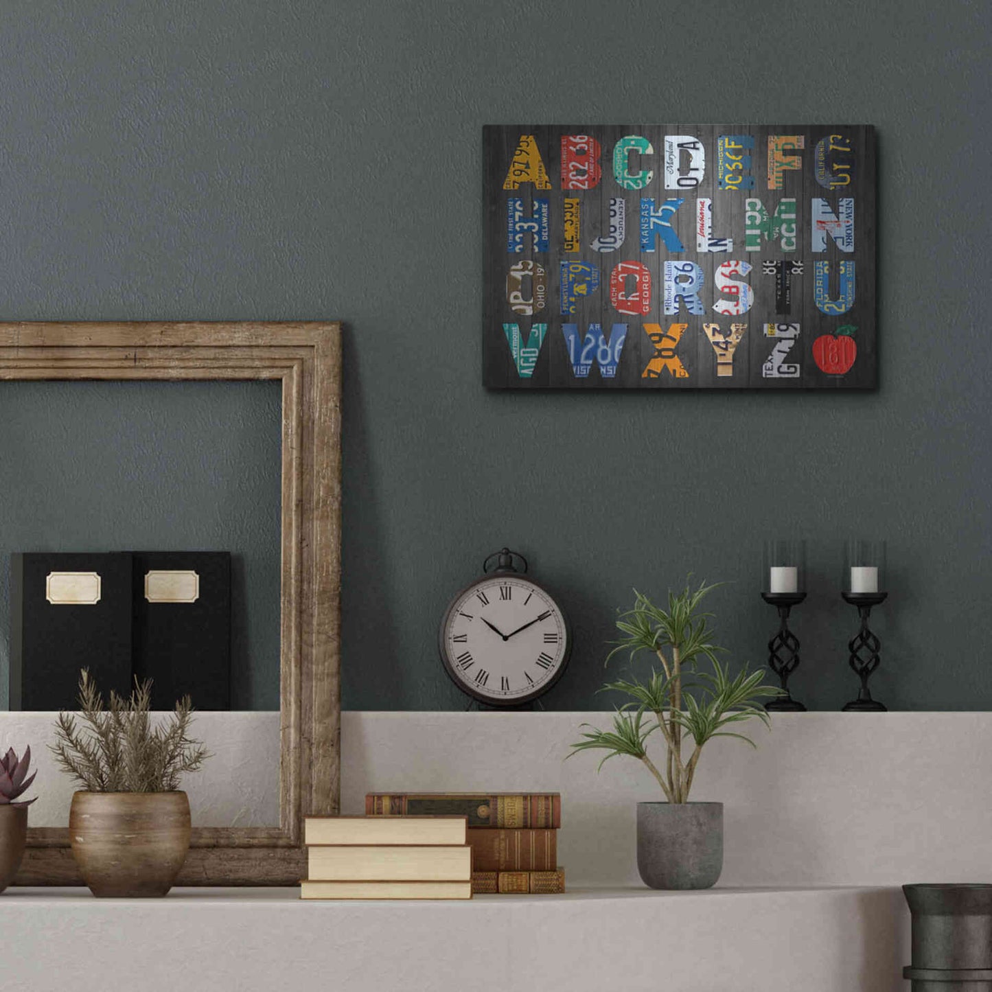Luxe Metal Art 'Big Alphabet' by Design Turnpike, Metal Wall Art,16x12