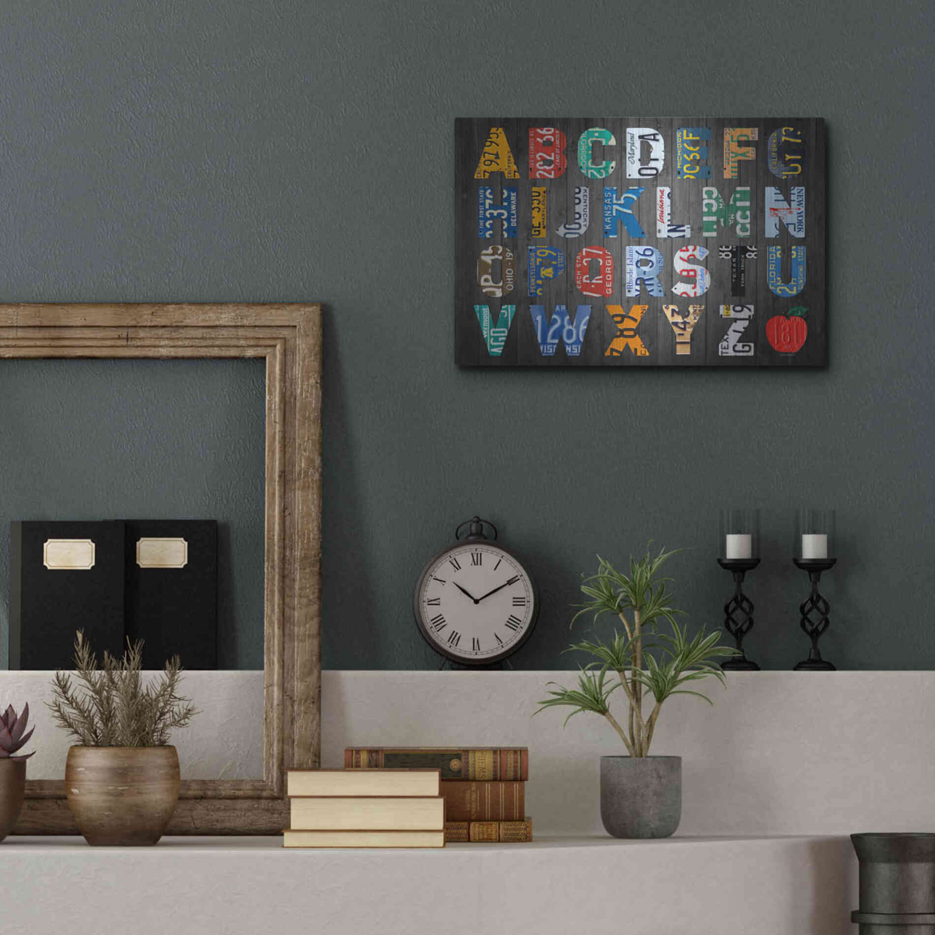 Luxe Metal Art 'Big Alphabet' by Design Turnpike, Metal Wall Art,16x12