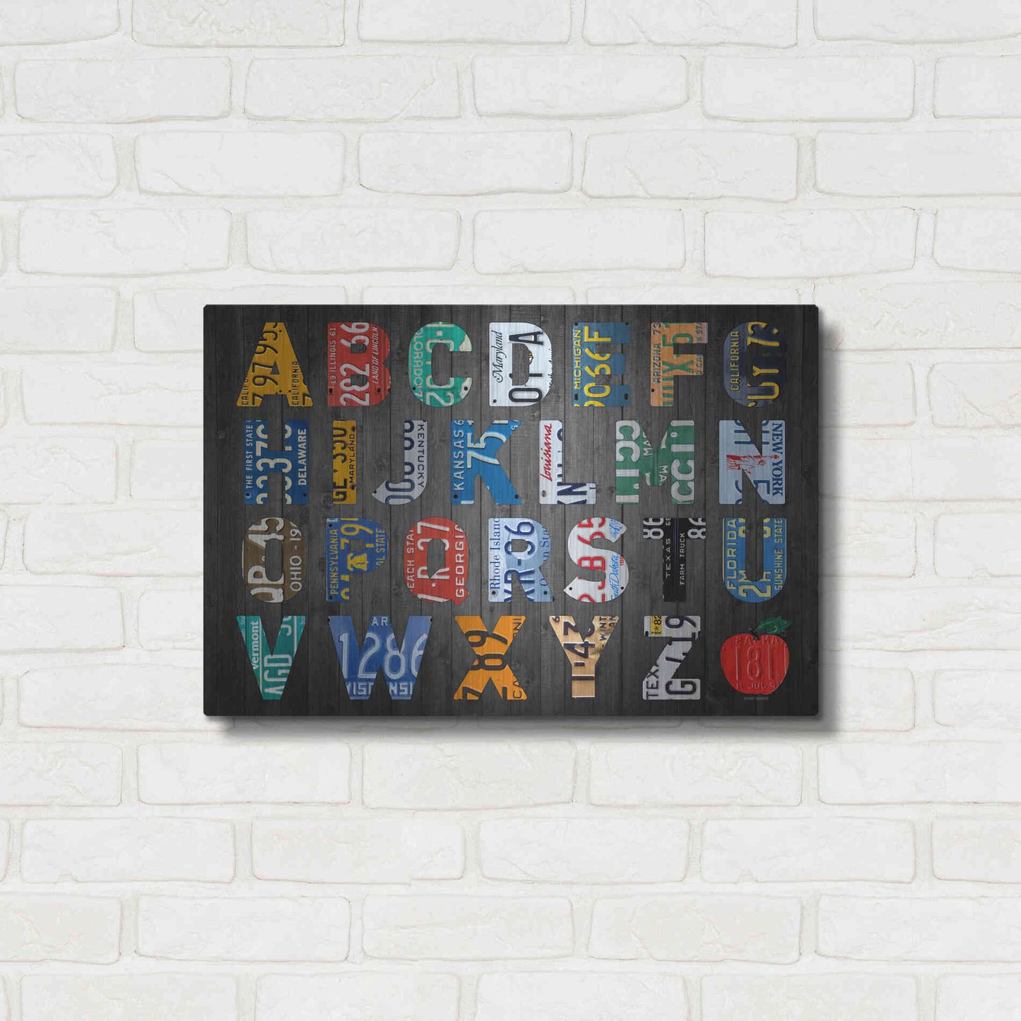 Luxe Metal Art 'Big Alphabet' by Design Turnpike, Metal Wall Art,24x16