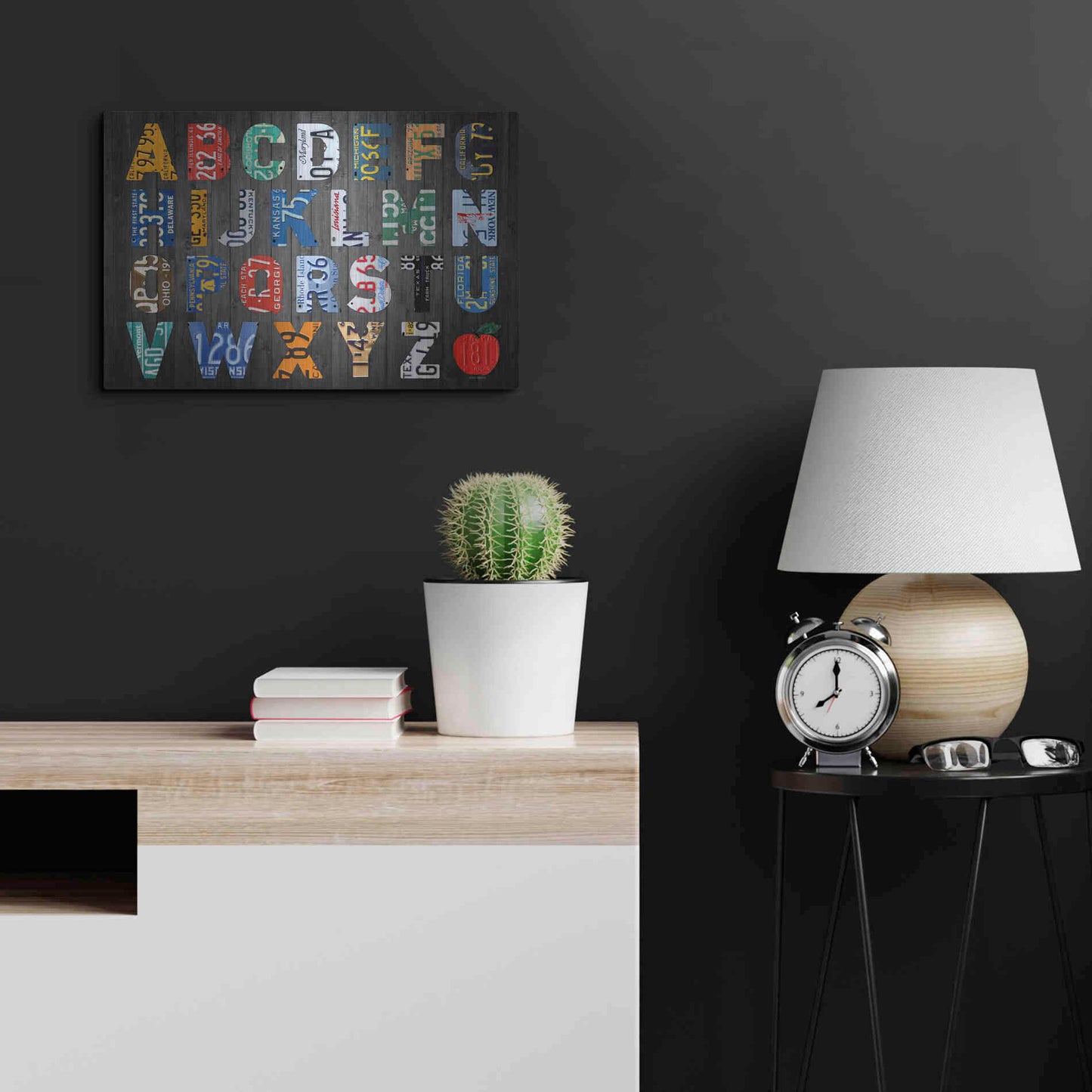 Luxe Metal Art 'Big Alphabet' by Design Turnpike, Metal Wall Art,24x16