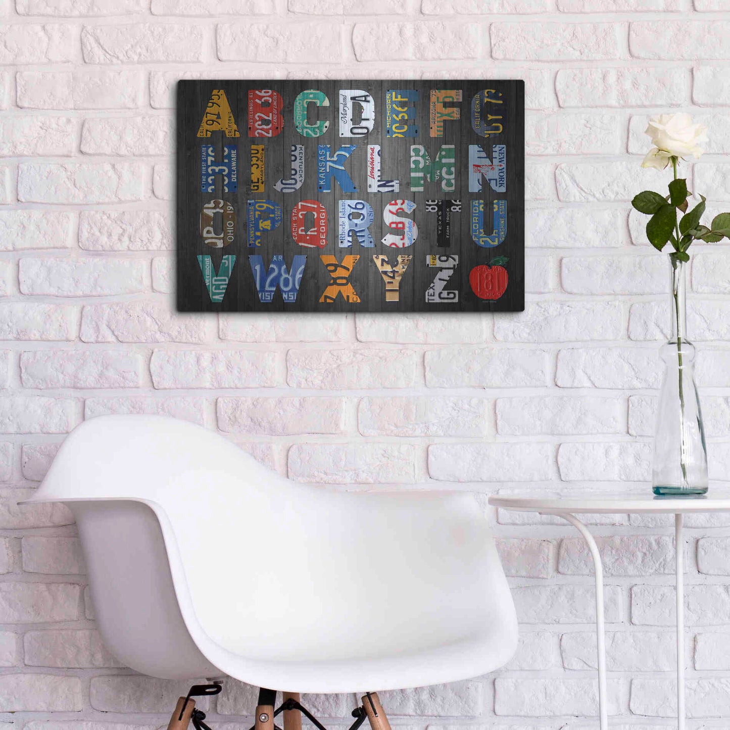 Luxe Metal Art 'Big Alphabet' by Design Turnpike, Metal Wall Art,24x16