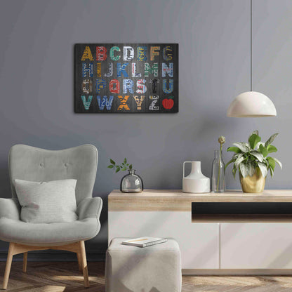 Luxe Metal Art 'Big Alphabet' by Design Turnpike, Metal Wall Art,24x16