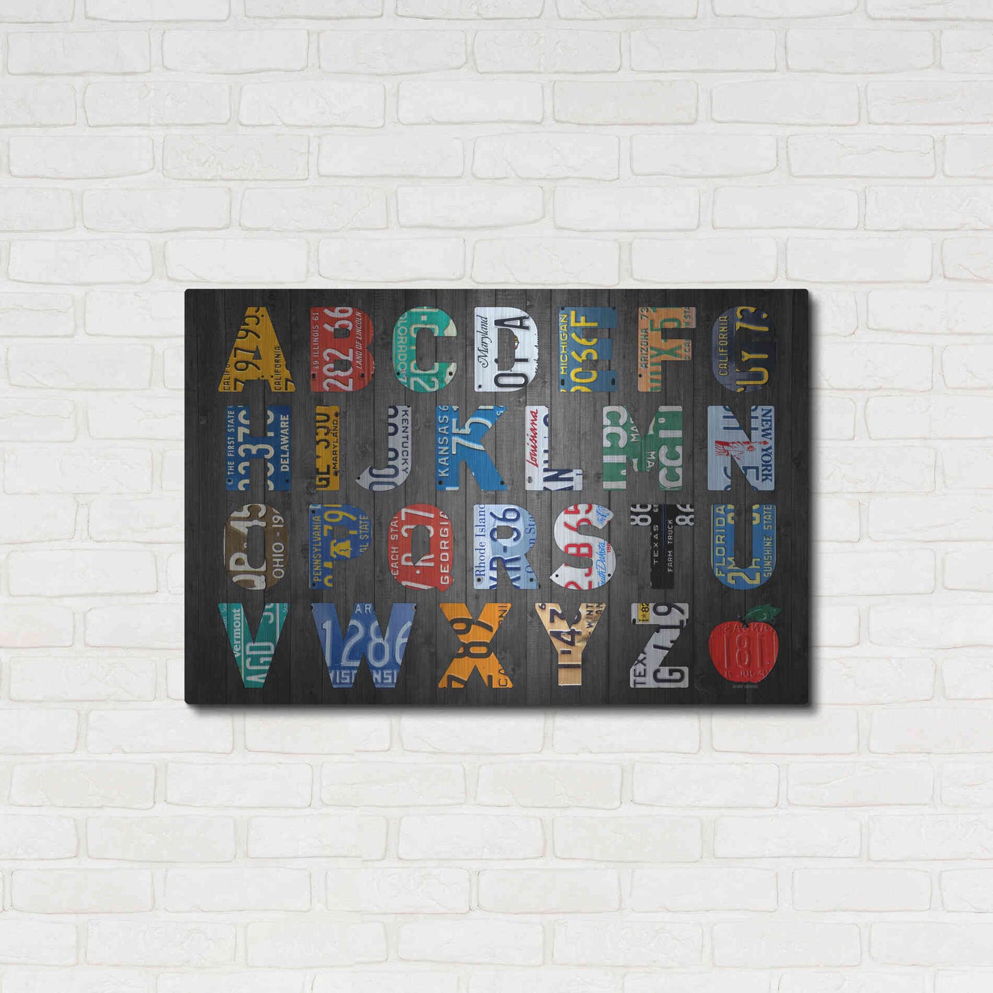 Luxe Metal Art 'Big Alphabet' by Design Turnpike, Metal Wall Art,36x24