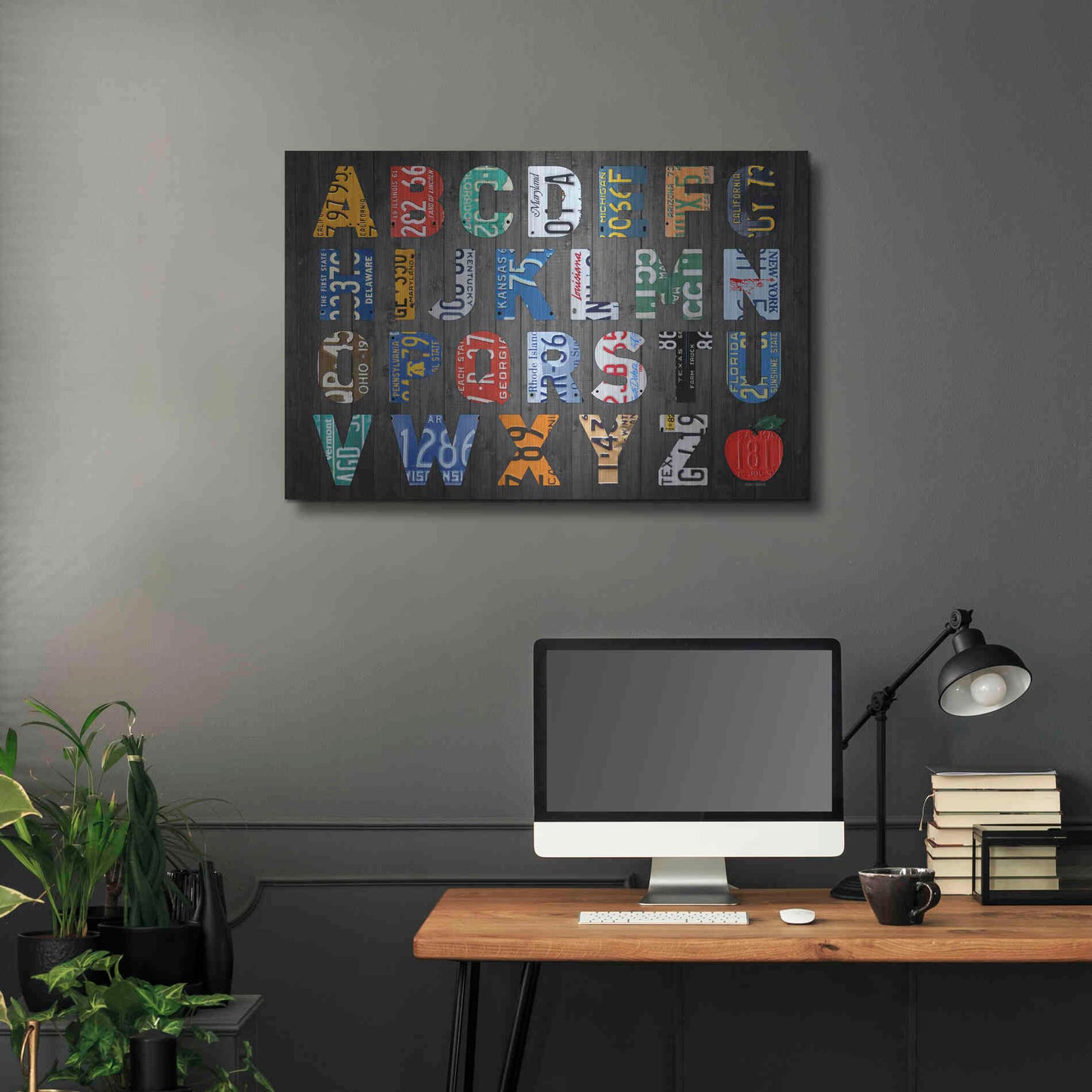 Luxe Metal Art 'Big Alphabet' by Design Turnpike, Metal Wall Art,36x24