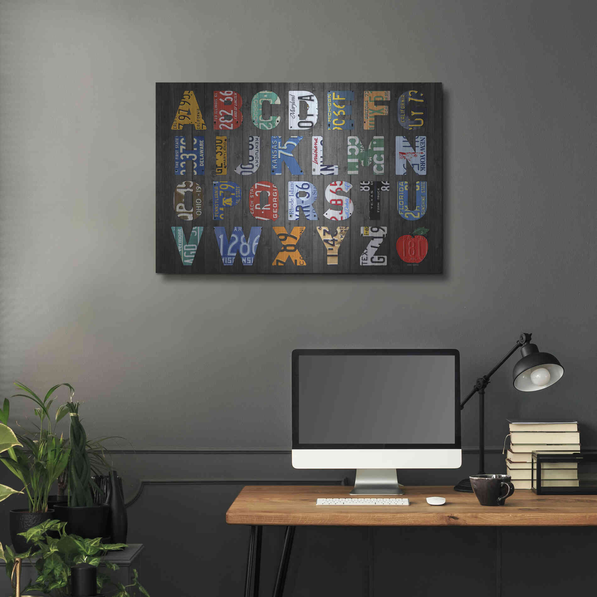 Luxe Metal Art 'Big Alphabet' by Design Turnpike, Metal Wall Art,36x24