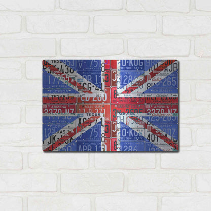 Luxe Metal Art 'UK Flag License Plate' by Design Turnpike, Metal Wall Art,16x12