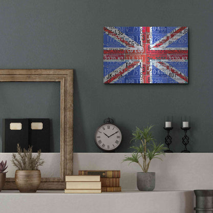 Luxe Metal Art 'UK Flag License Plate' by Design Turnpike, Metal Wall Art,16x12