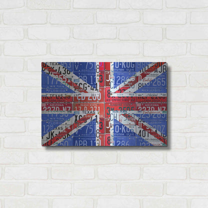 Luxe Metal Art 'UK Flag License Plate' by Design Turnpike, Metal Wall Art,24x16