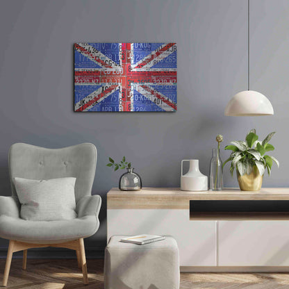 Luxe Metal Art 'UK Flag License Plate' by Design Turnpike, Metal Wall Art,24x16