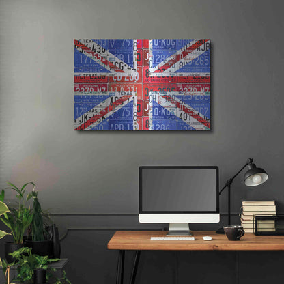 Luxe Metal Art 'UK Flag License Plate' by Design Turnpike, Metal Wall Art,36x24