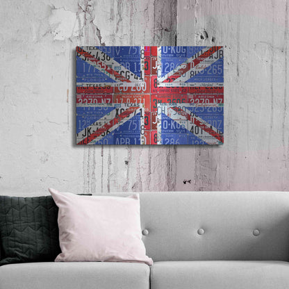 Luxe Metal Art 'UK Flag License Plate' by Design Turnpike, Metal Wall Art,36x24