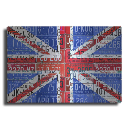 Luxe Metal Art 'UK Flag License Plate' by Design Turnpike, Metal Wall Art