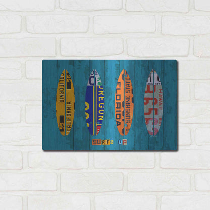 Luxe Metal Art 'Surf' by Design Turnpike, Metal Wall Art,16x12