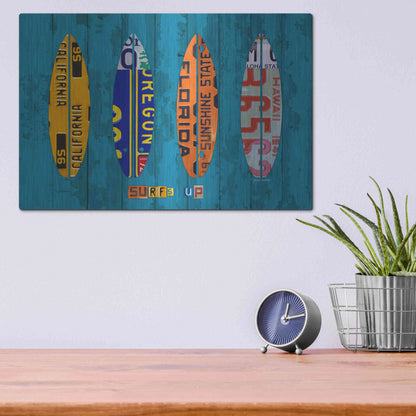 Luxe Metal Art 'Surf' by Design Turnpike, Metal Wall Art,16x12