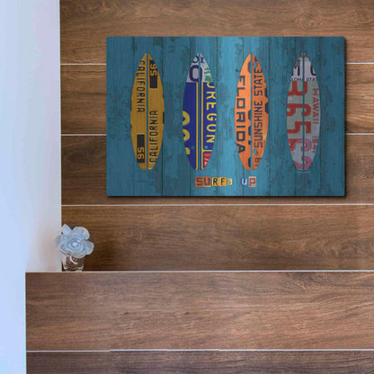 Luxe Metal Art 'Surf' by Design Turnpike, Metal Wall Art,16x12