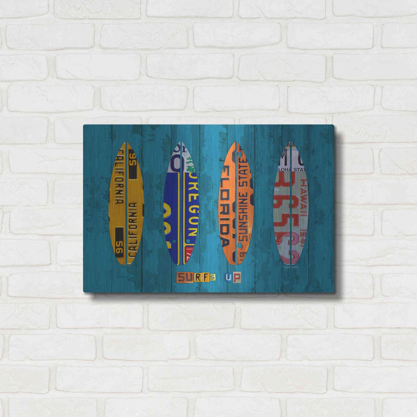 Luxe Metal Art 'Surf' by Design Turnpike, Metal Wall Art,24x16