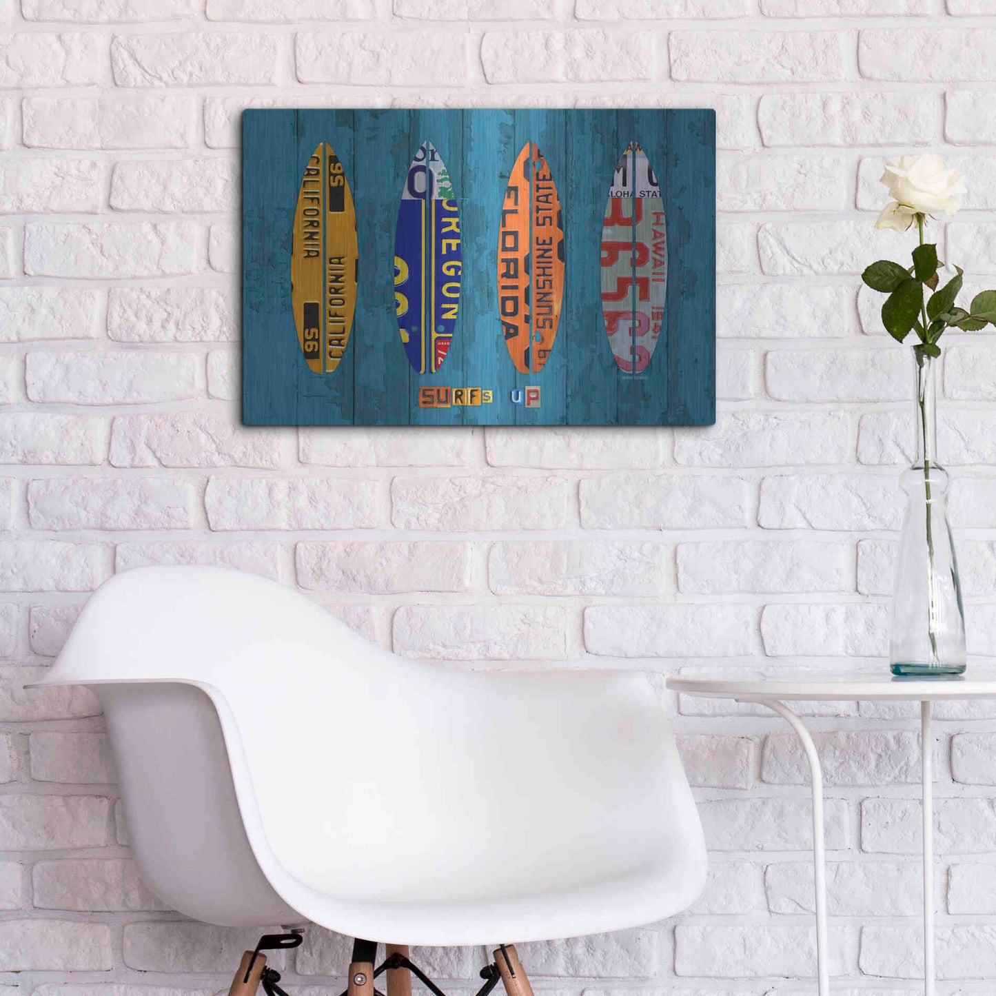 Luxe Metal Art 'Surf' by Design Turnpike, Metal Wall Art,24x16