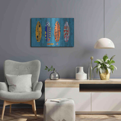 Luxe Metal Art 'Surf' by Design Turnpike, Metal Wall Art,24x16