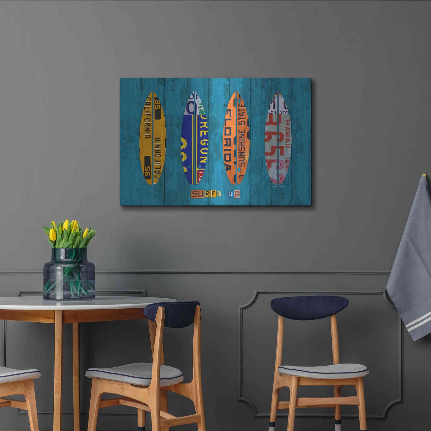 Luxe Metal Art 'Surf' by Design Turnpike, Metal Wall Art,36x24