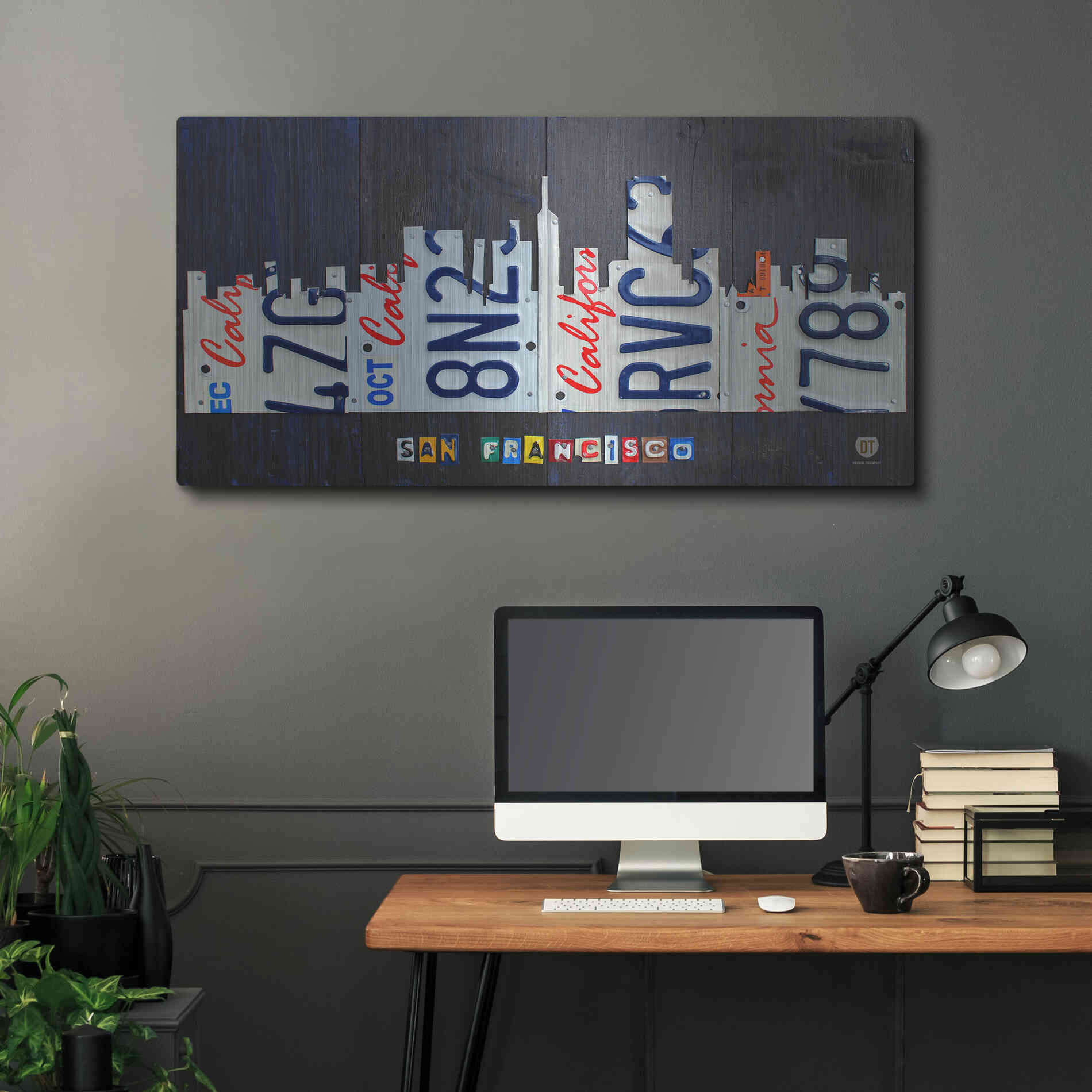 Luxe Metal Art 'San Francisco Skyline' by Design Turnpike, Metal Wall Art,48x24