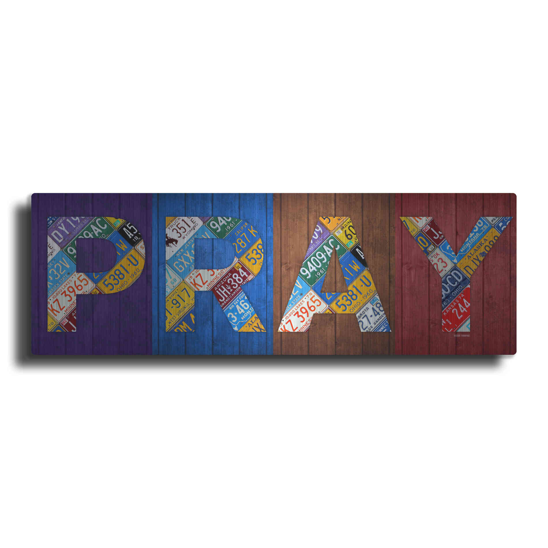Luxe Metal Art 'Pray' by Design Turnpike, Metal Wall Art