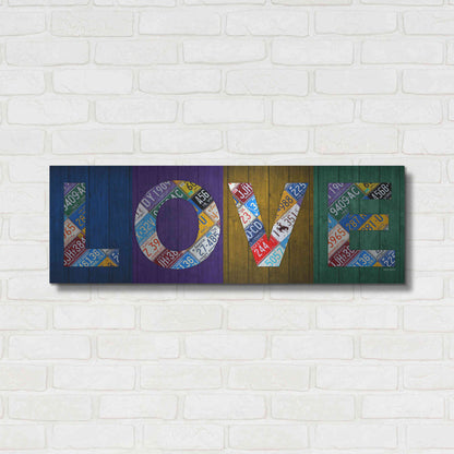Luxe Metal Art 'Love' by Design Turnpike, Metal Wall Art,36x12