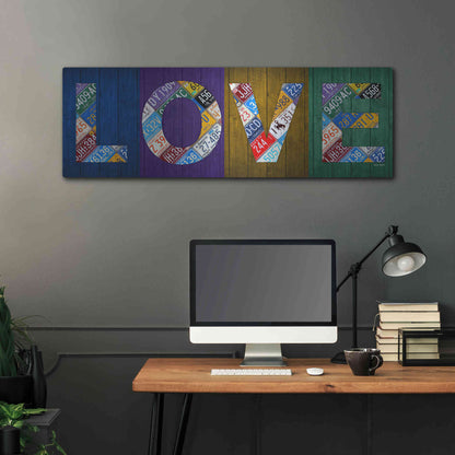 Luxe Metal Art 'Love' by Design Turnpike, Metal Wall Art,48x16